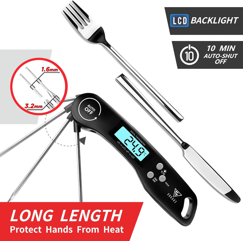 DOQAUS Digital Meat Thermometer, Instant Read Food Thermometer