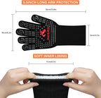 INKBIRD BBQ Gloves 800°C Extreme Heat Resistant Grill Gloves.