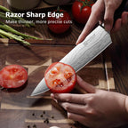 PAUDIN Professional Chef Knife Set, 3-Piece High Carbon Stainless Steel Kitchen Knives