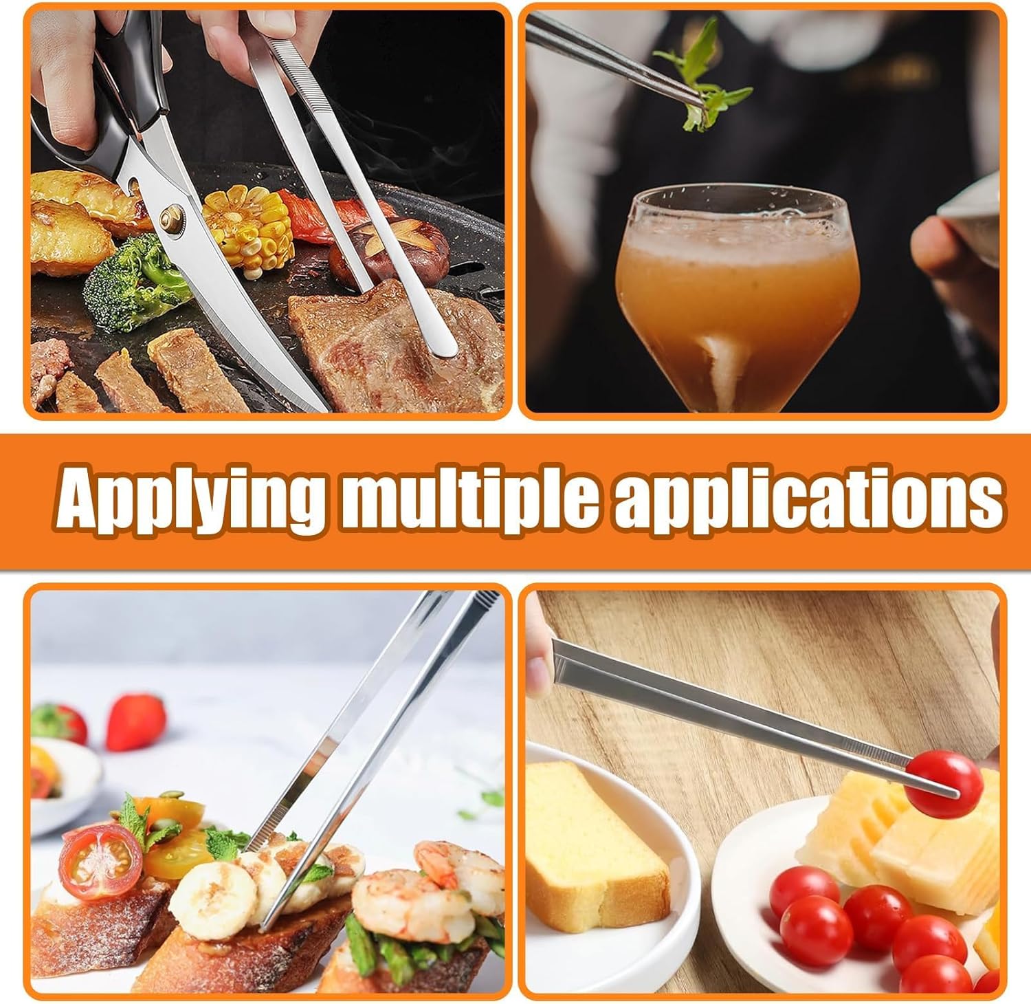 Cooking Tweezers Tongs, 2 Pcs