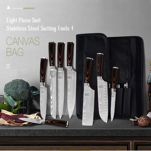 FULLHI Knife Set, 14pcs Japanese Knife Set, Premium Stainless Steel Kitchen Knife Set