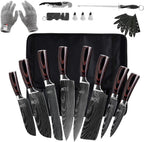 FULLHI Knife Set, 14pcs Japanese Knife Set, Premium Stainless Steel Kitchen Knife Set
