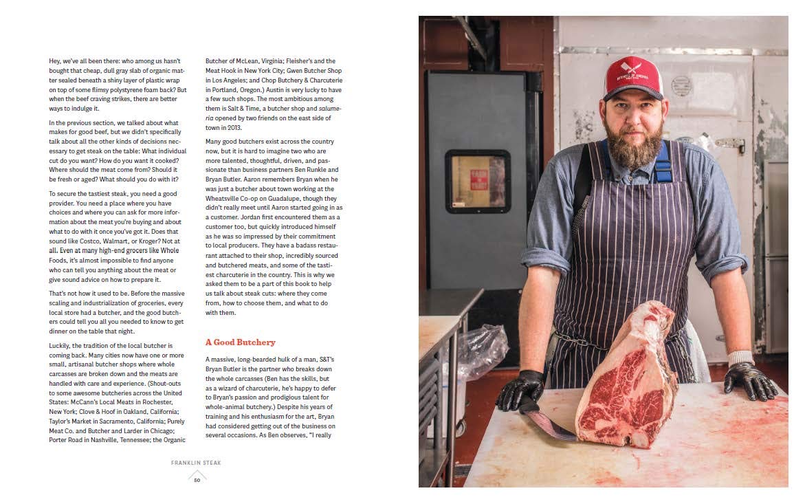 Franklin Steak: Dry-Aged. Live-Fired. Pure Beef - cookbook hard cover