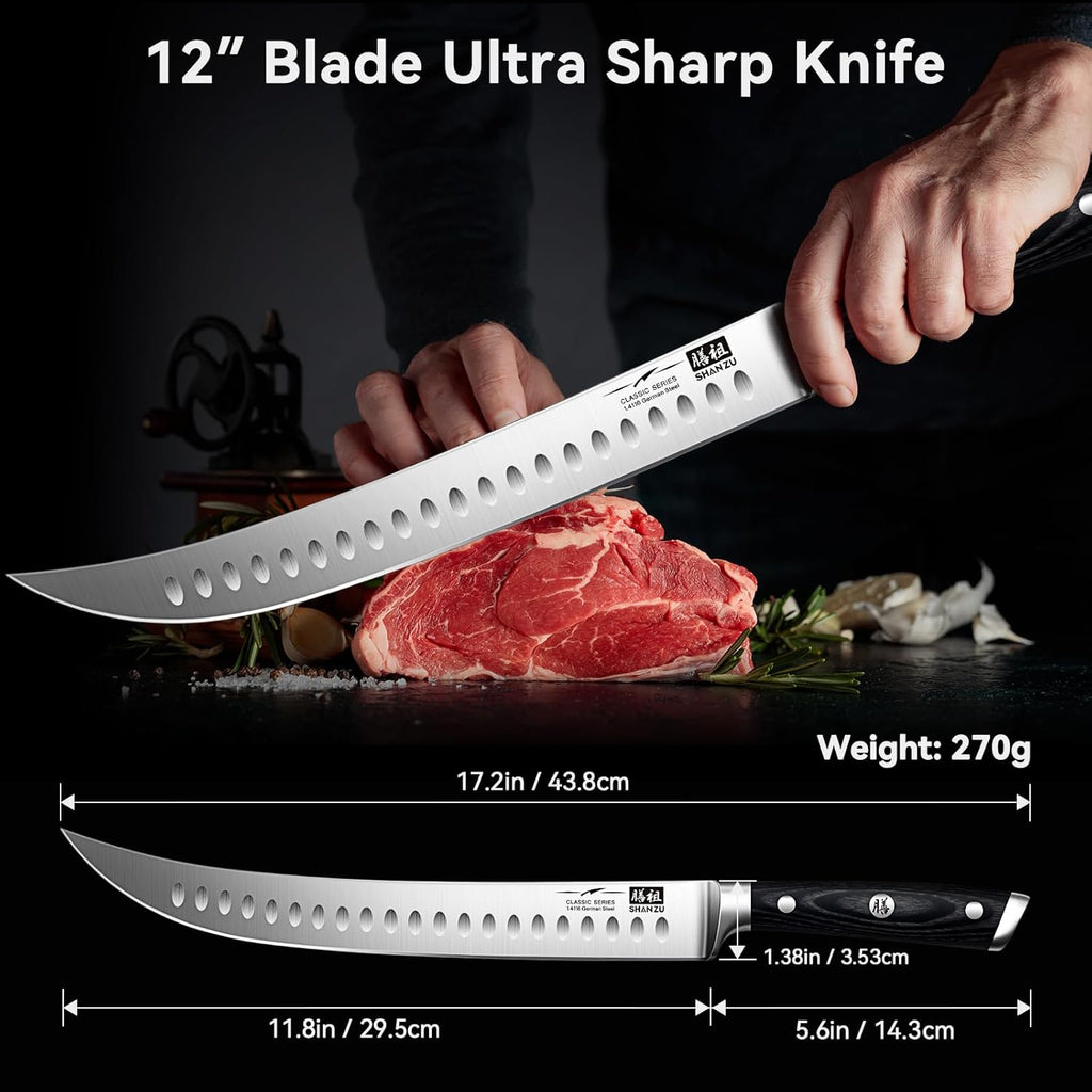SHAN ZU 12" Carving Slicing Knife