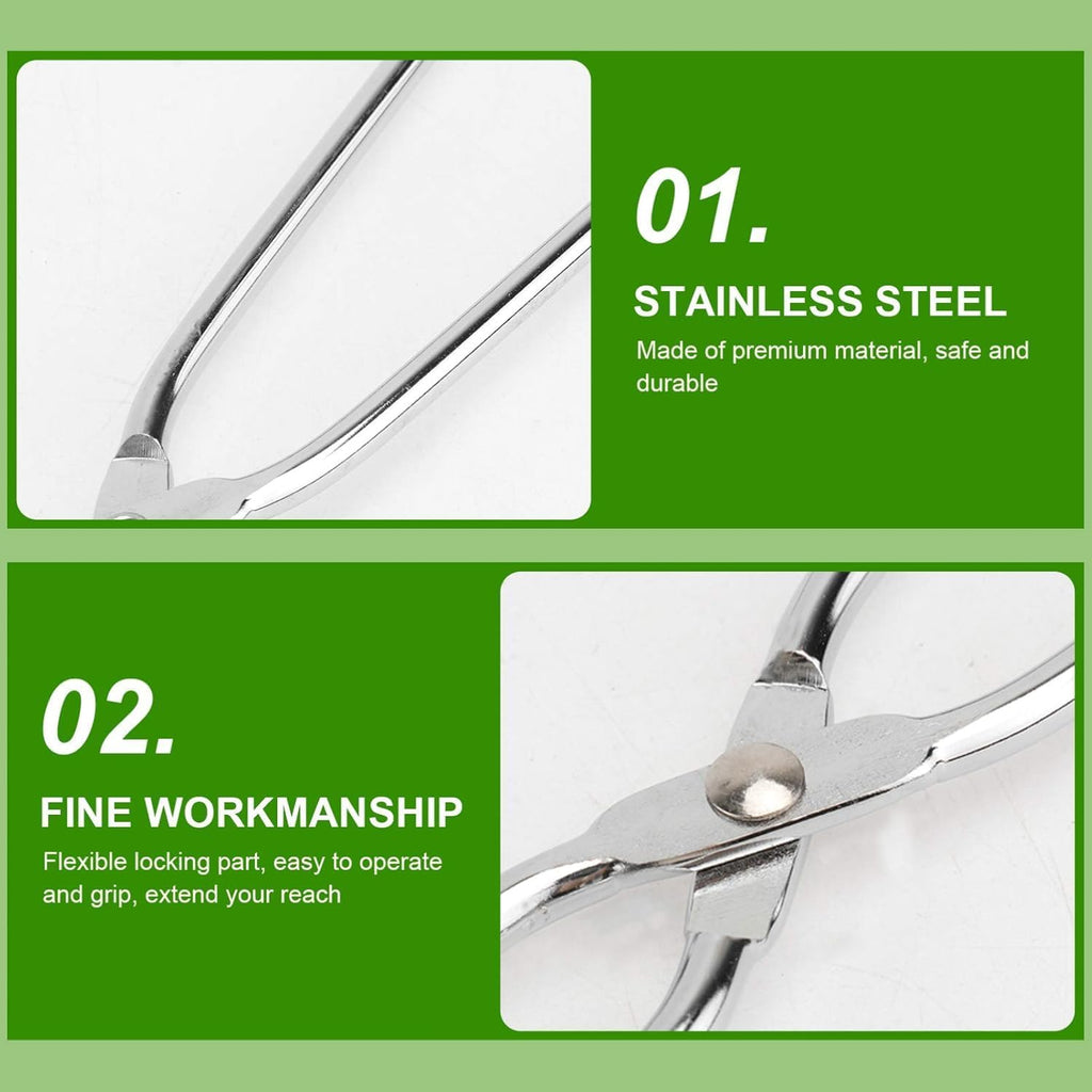 VersaMarts 60cm Stainless Steel Charcoal Pick-Up Tongs