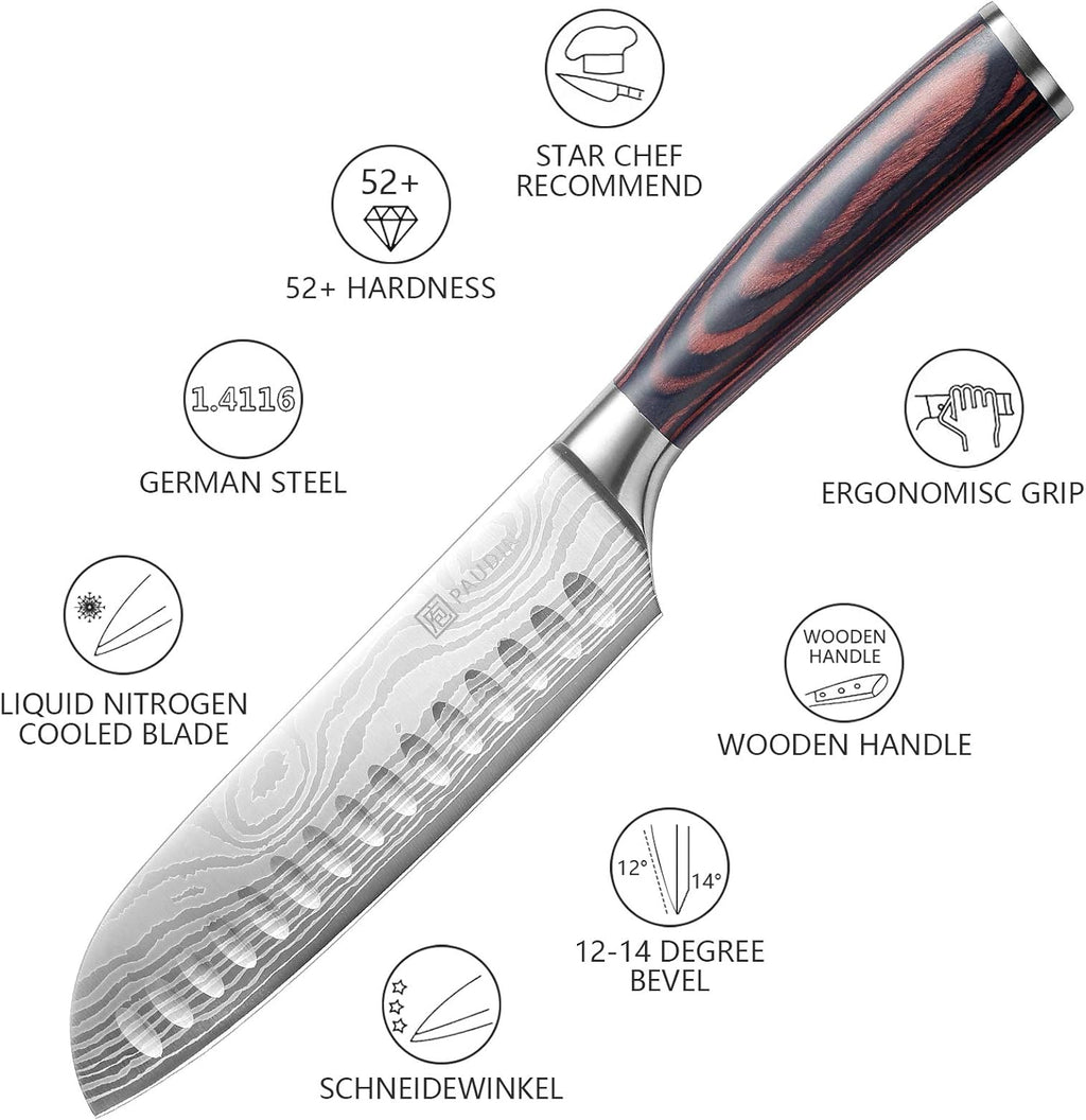 PAUDIN Santoku Knife