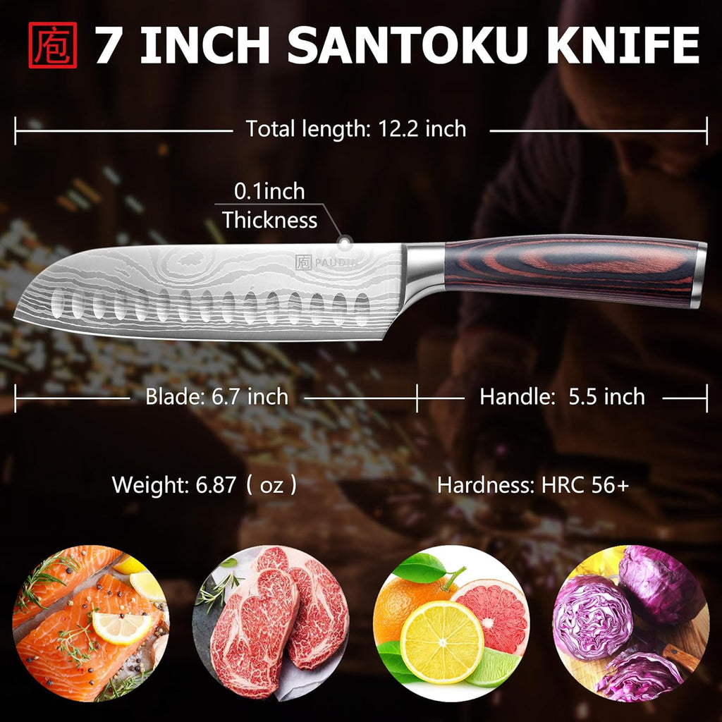 PAUDIN Santoku Knife