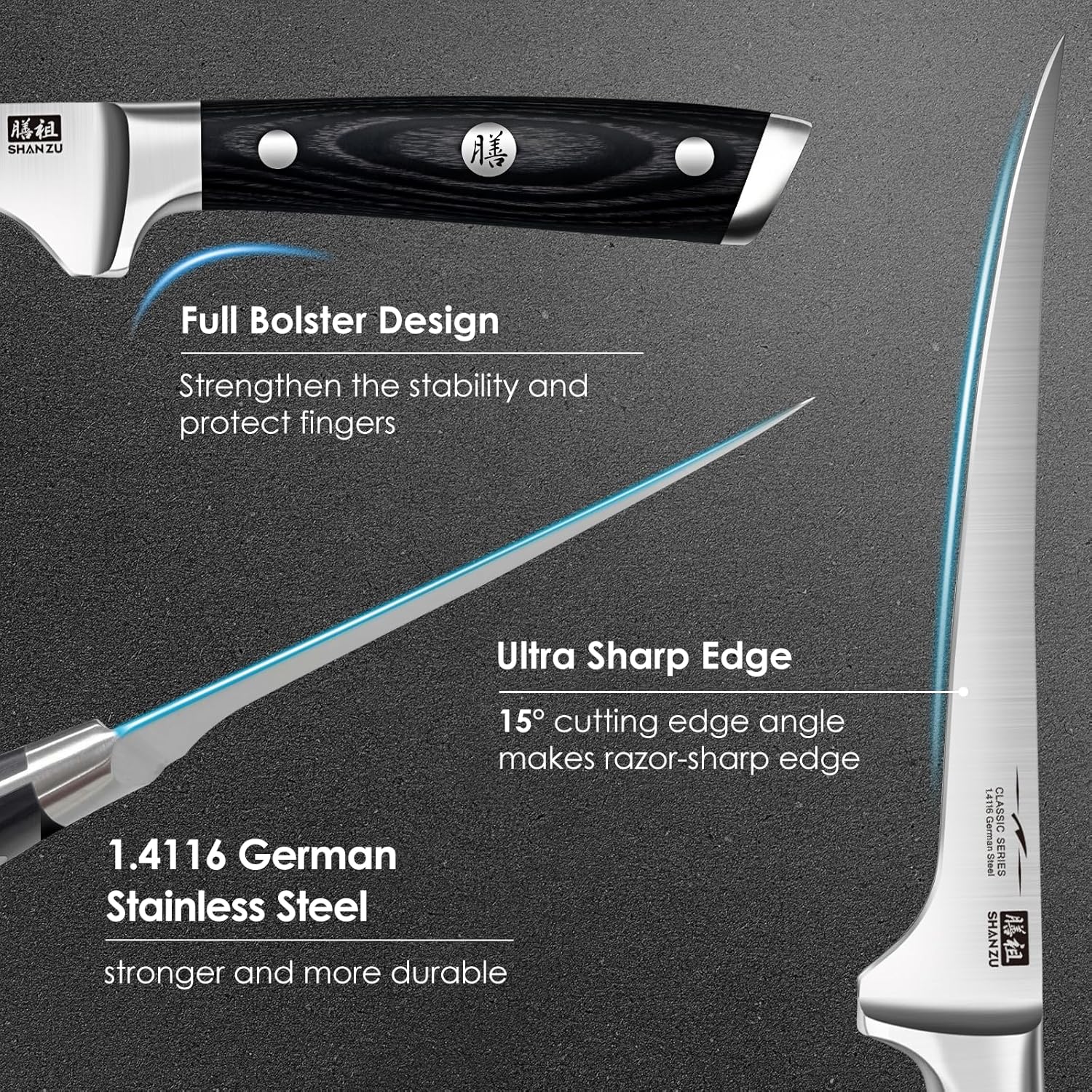 SHAN ZU Fillet Knife 7 Inch