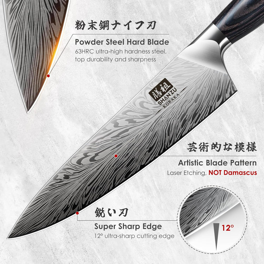SHAN ZU 3PCS Kitchen Knife Set