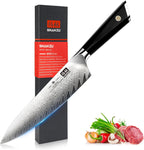 SHAN ZU Damascus Chef Knife 8 inch, 67-Layer High Carbon Steel Kitchen Knife, Ultra Sharp Japanese Chef Knife, Professional Kitchen Utility Knives with G11 Ergonomic Handle