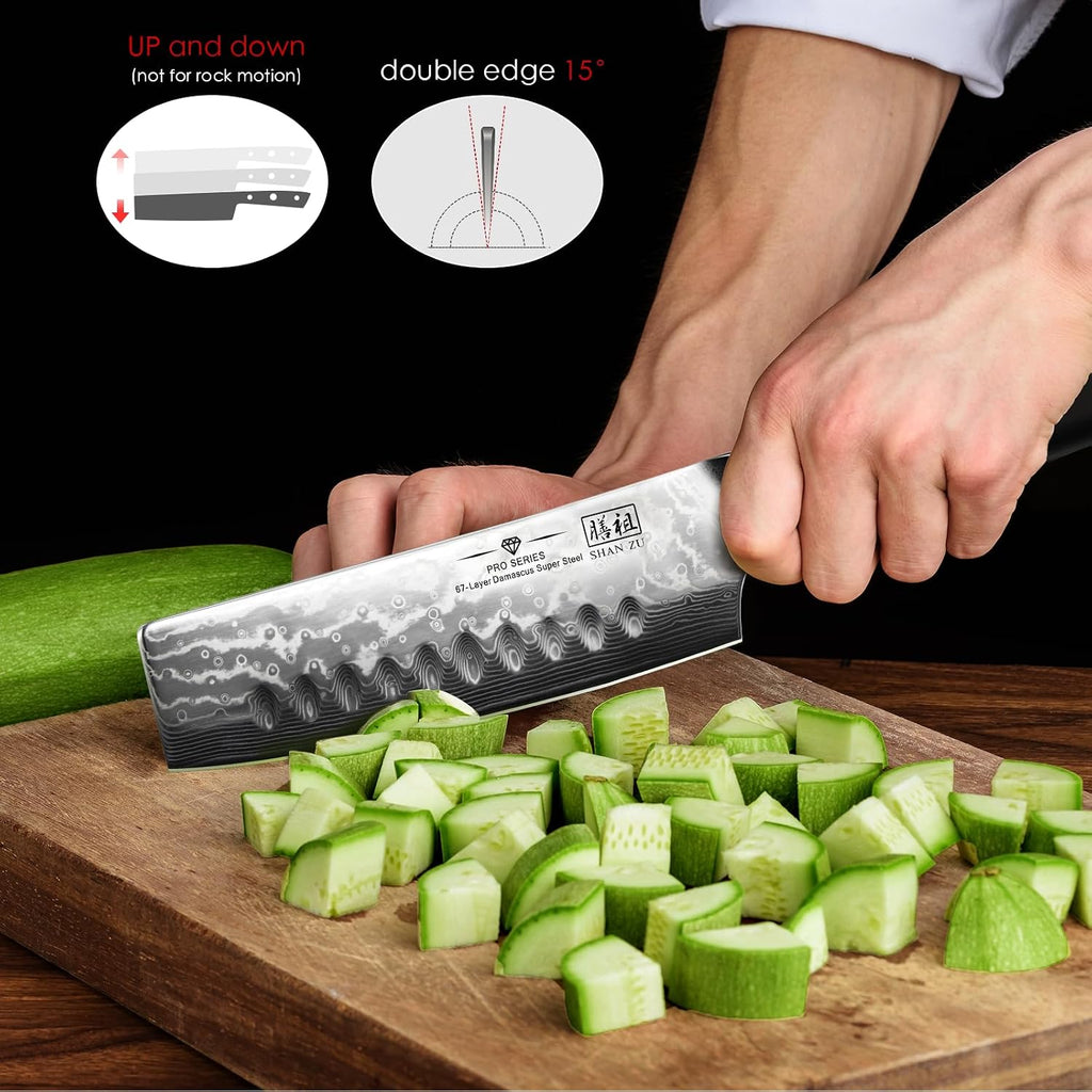 SHAN ZU Chef Knife, Damascus Professional Extra Sharp Kitchen Knife