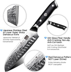 SHAN ZU Damascus Chef Knife Santoku Knife 7 Inch