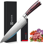 PAUDIN Chef Knife, 8 Inch High Carbon Stainless Steel Kitchen Knife | Ergonomic Handle, Ultra Sharp 5Cr15MoV, for Home Kitchen & Restaurant, Gift Box