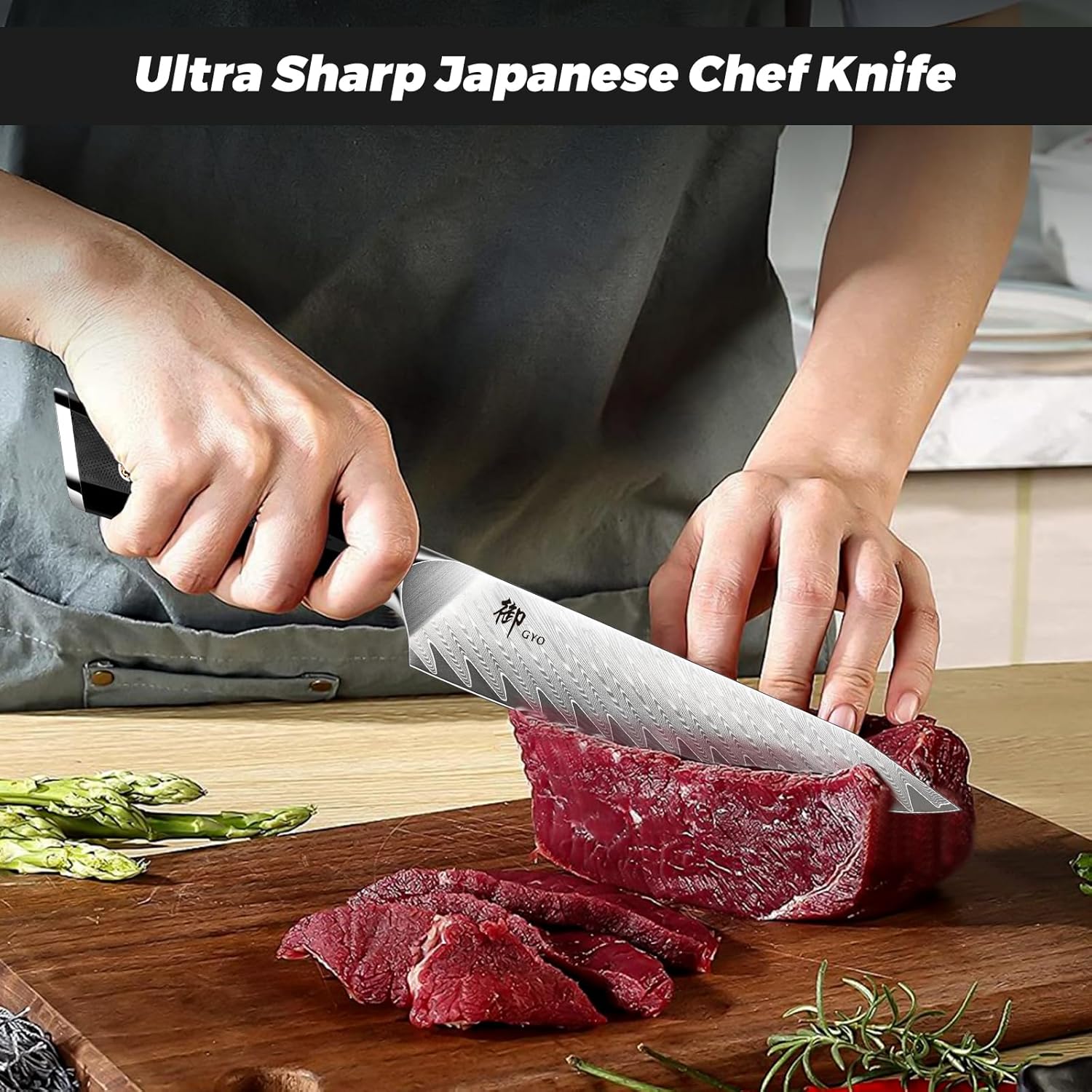 SHAN ZU Damascus Chef Knife 6 inch, 67-Layer Japanese Steel 10Cr15CoMoV Kitchen Knife, High Carbon Super Sharp Japanese Chef Knife, All Purpose Professional Kitchen Utility Petty Knives with G10 Handle