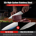 PAUDIN Chef Knife, 8 Inch High Carbon Stainless Steel Kitchen Knife | Ergonomic Handle, Ultra Sharp 5Cr15MoV, for Home Kitchen & Restaurant, Gift Box