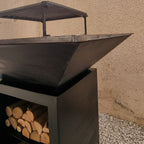 The Square Pit grill angle view