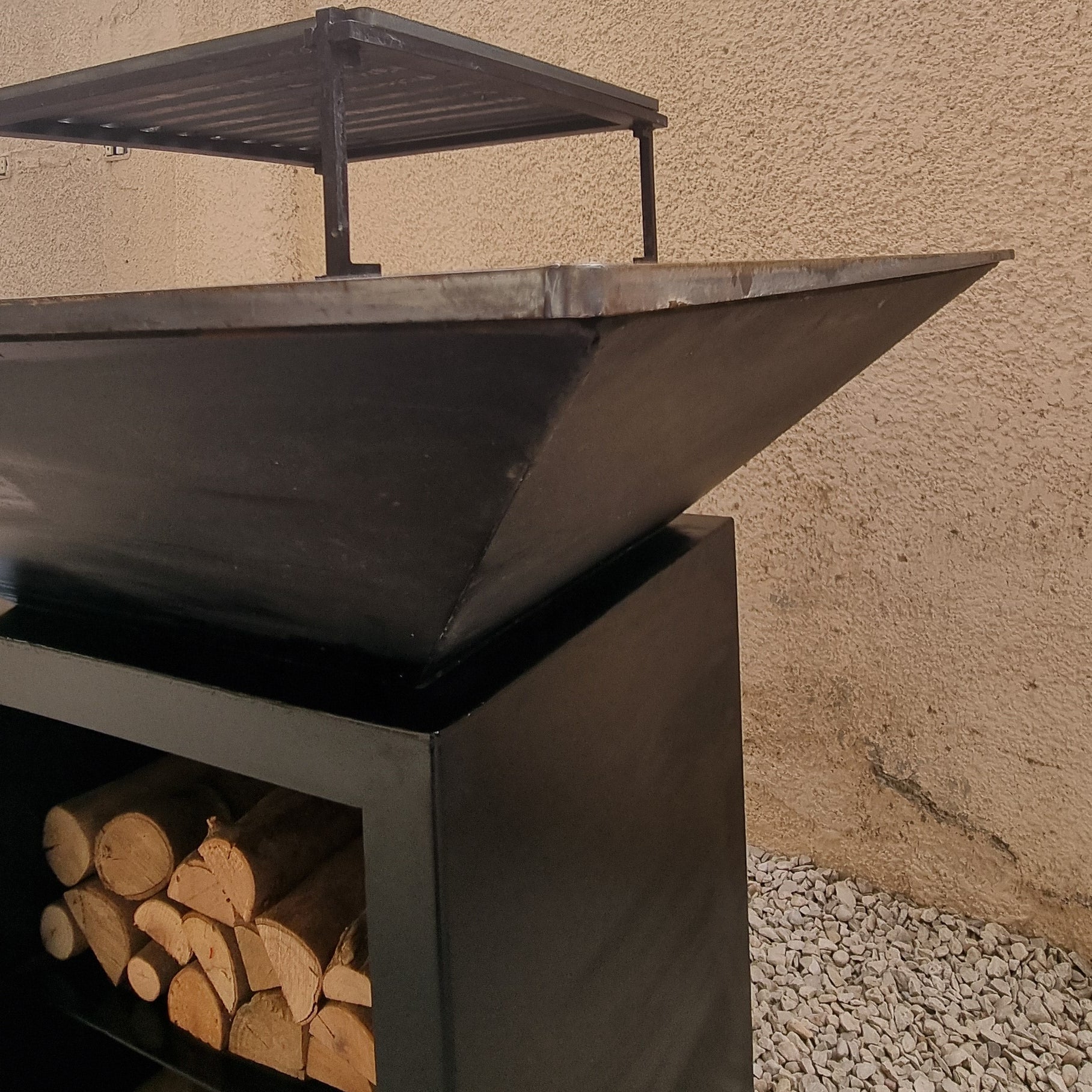 The Square Pit grill angle view